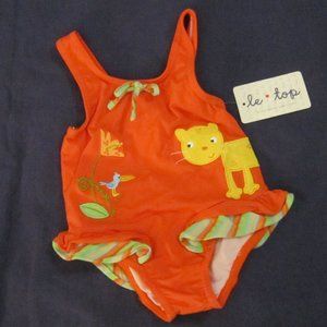sz. 9 m baby girl swim suit LE TOP jungle cats
